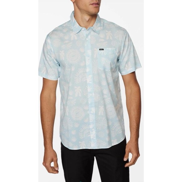 O'Neill Cosmos Short Sleeve Button Up Shirt SZ M - Picture 1 of 8